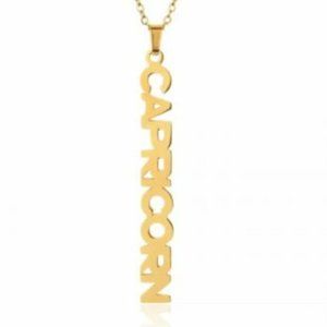 "Emma" Capricorn Gold Necklace Dec 22 - Jan 19